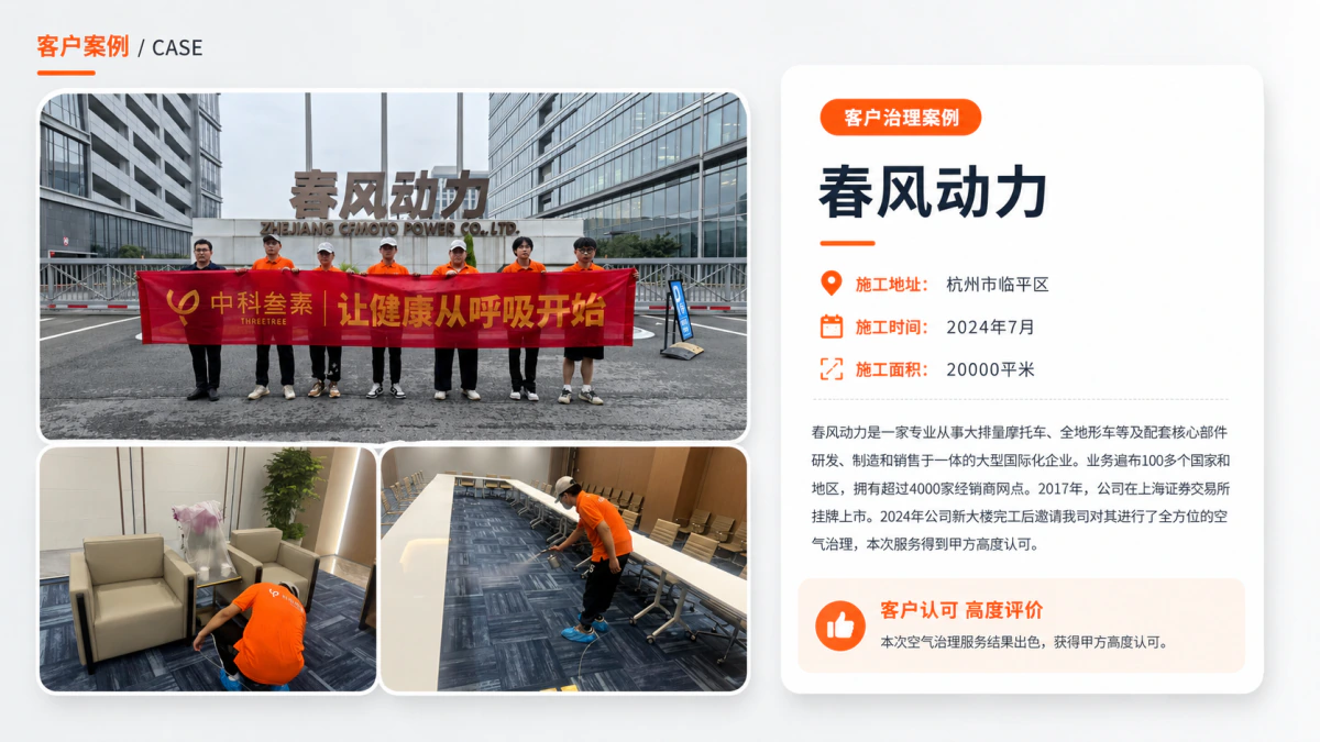 春风动力室内空气治理案例