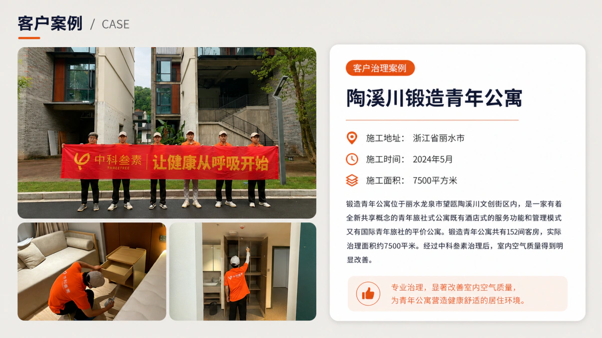 陶溪川锻造青年公寓室内空气治理案例