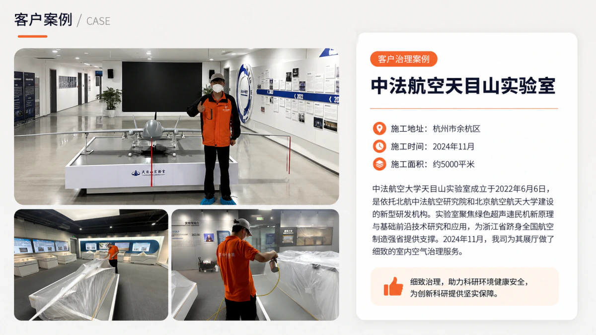 中法航空大学天目山实验室室内空气治理案例